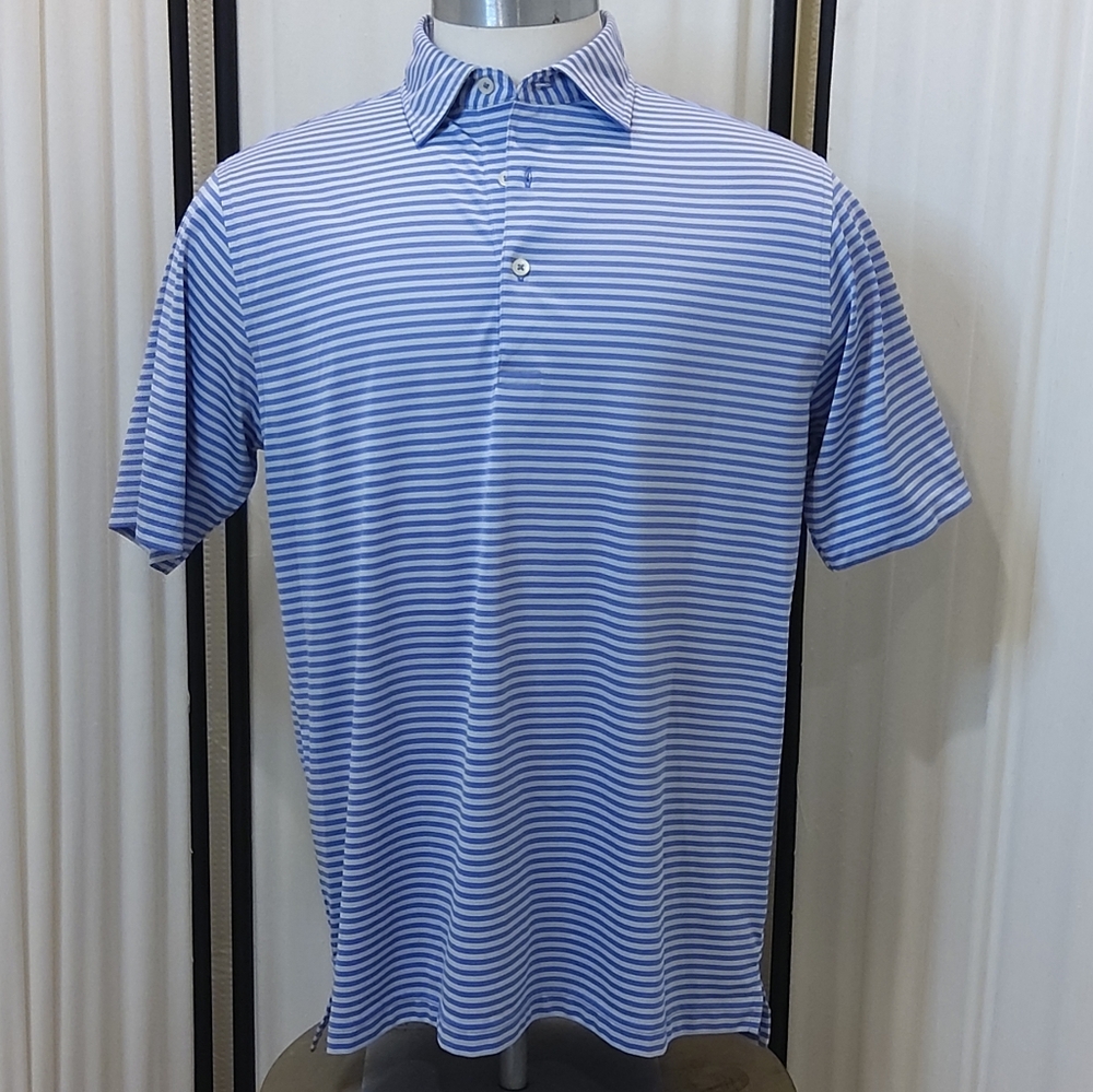 Blue Striped Polo Shirt